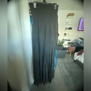 Bell bottom pull on jumpsuit